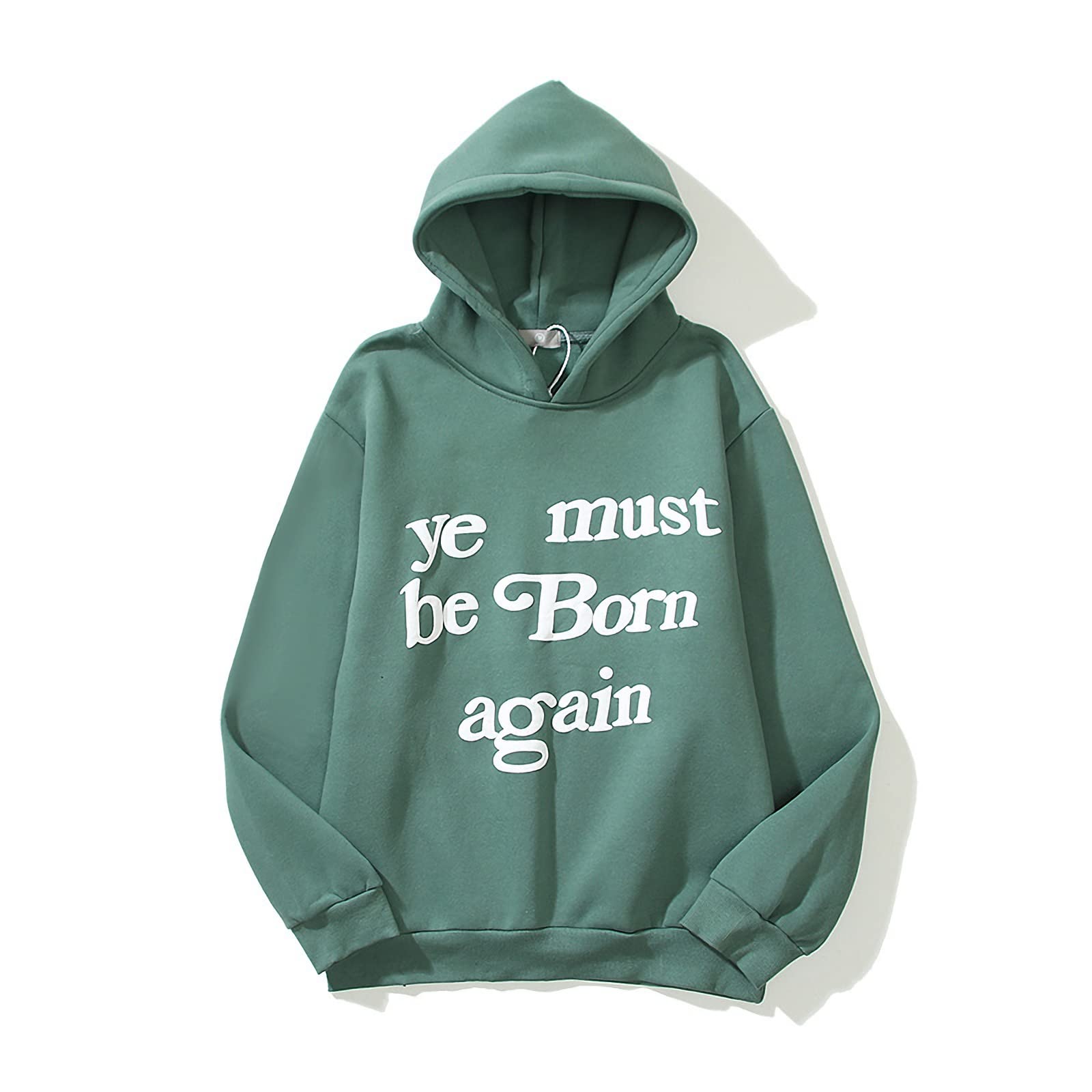 PLOZMCTAKanye Hoodie Ye Must BeLetter Print Long Sleeve Sports Hooded Sweatshirt