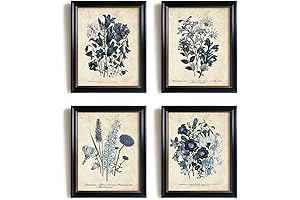 Primitive Vintage Watercolor Magnolia Leaves Art Prints