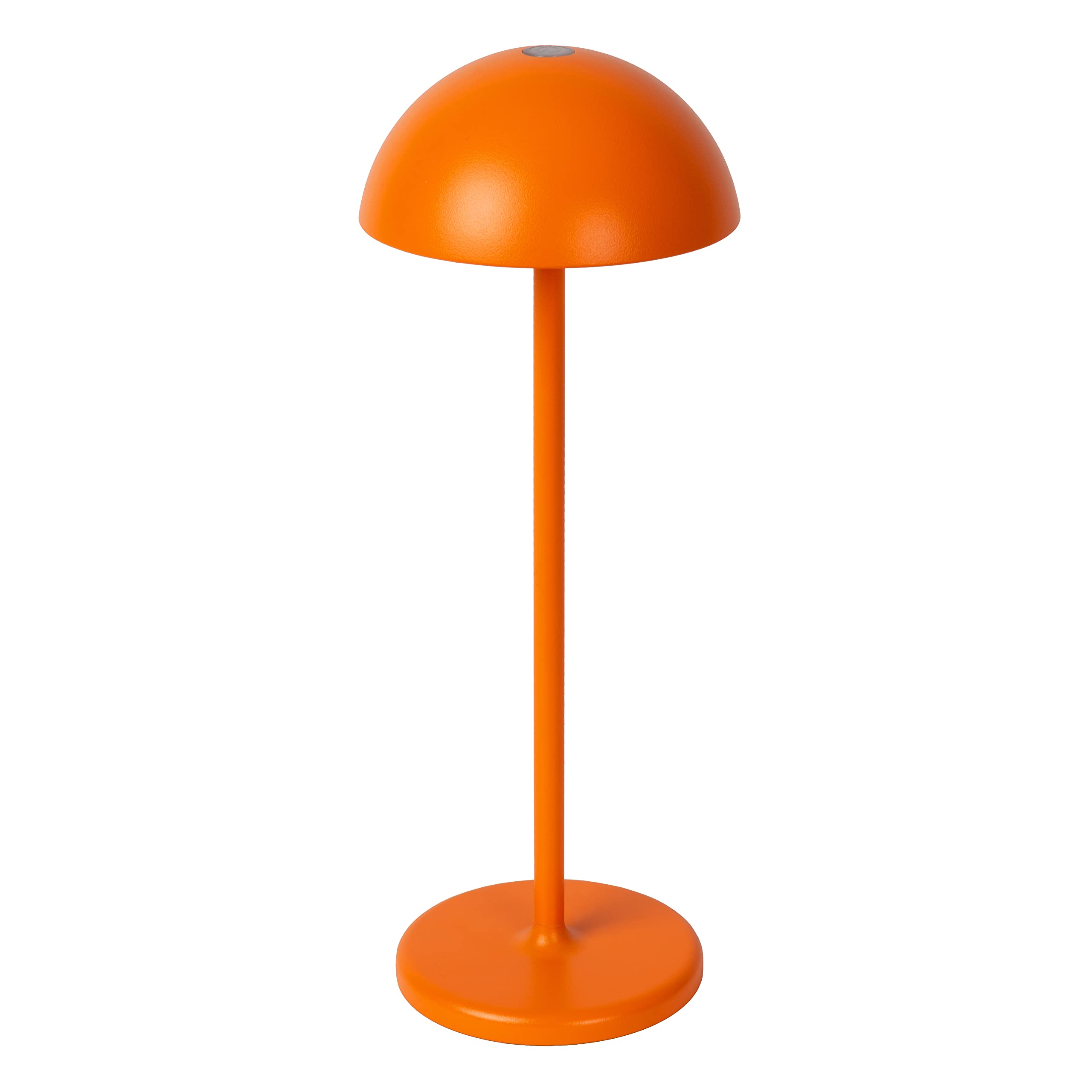 LUCIDE JOY - wiederaufladbare Tischlampe Innen/Außen - Akku/Batterie - Ø 12 cm - LED Dim. - 1x1,5W 3000K - IP54 - Orange
