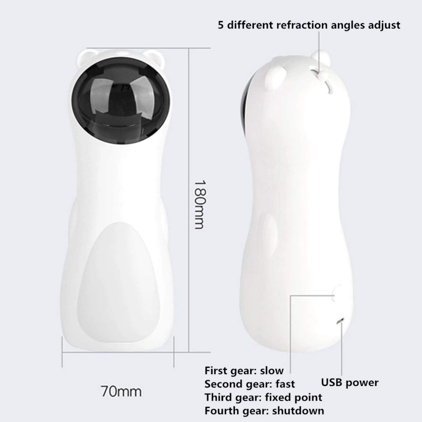 Jouet Laser LED pour Chat Jouet de Poche Amusant interactif Intelligent Jouet de Divertissement d'entraînement Sportif Multi-Angle pour Chat