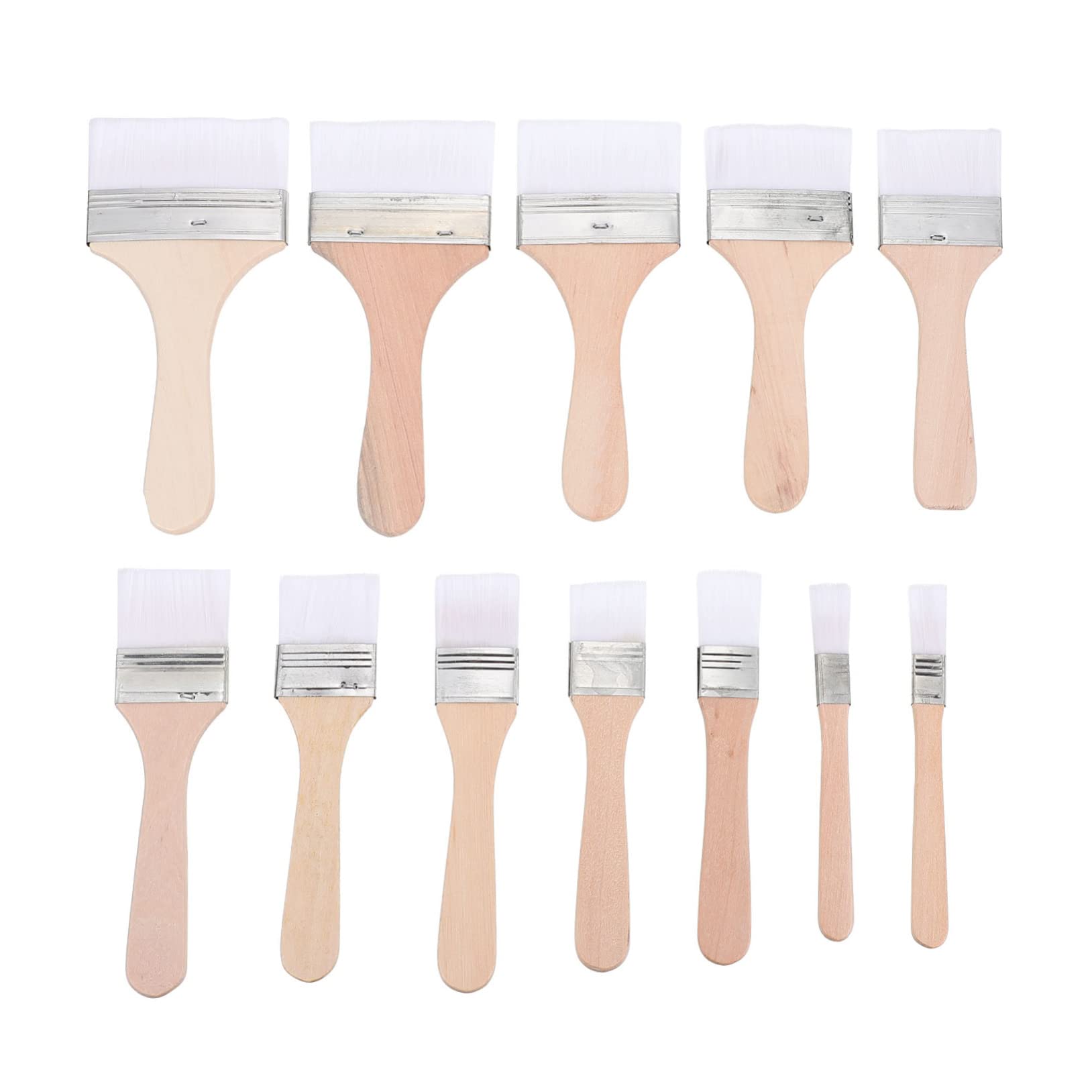 Anneome Ölpinsel-Set, 12-teilig – Nylonhaare, Holzgriff, Für Kunst & Malerei (Kinder & Erwachsene)