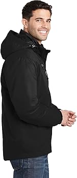 Port Authority Vortex Waterproof 3-in-1 Jacket. J332, Black/Black