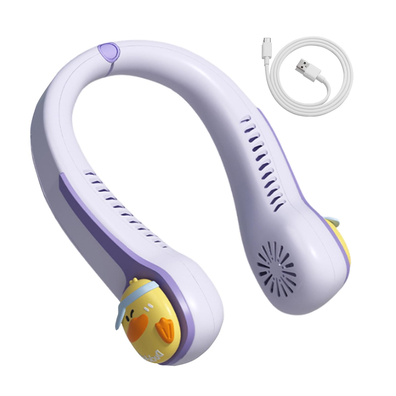 Ventilateur de cou sans pale rechargeable : mini ventilateur de bureau silencieux et nomade