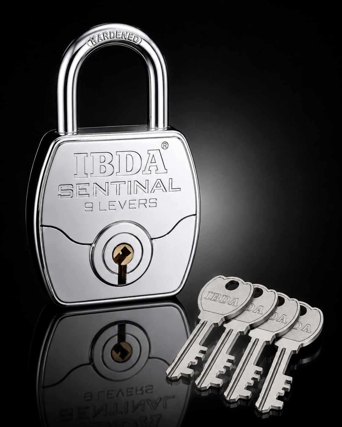 IBDA Push Lock and Key Square 65mm |Double Locking|9 Levers|Rivetless Steel Body Padlock| Lock for Home,Shutter,gate,Door,kadi,Channel,Chain,Shop,School,Warehouse,Flat,Outdoor-Indoor use (Pack of 1)-image-13