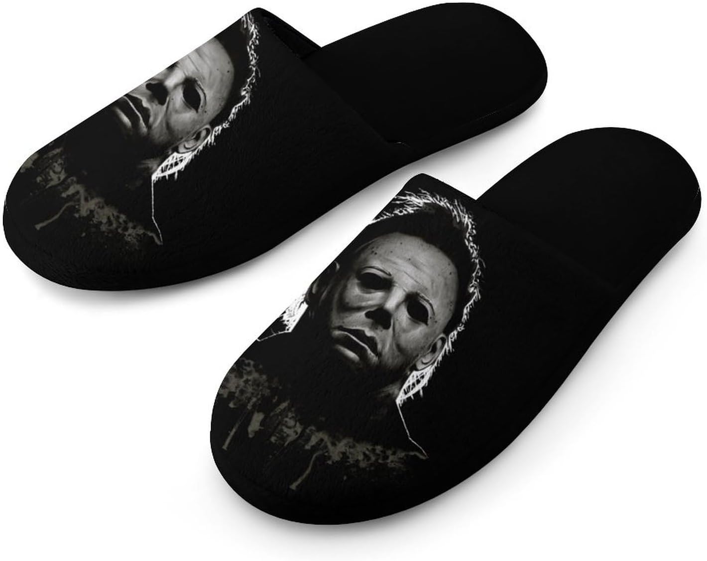 Men's Scuff Slippers Halloween Michael Myers Nonslip Indoor House