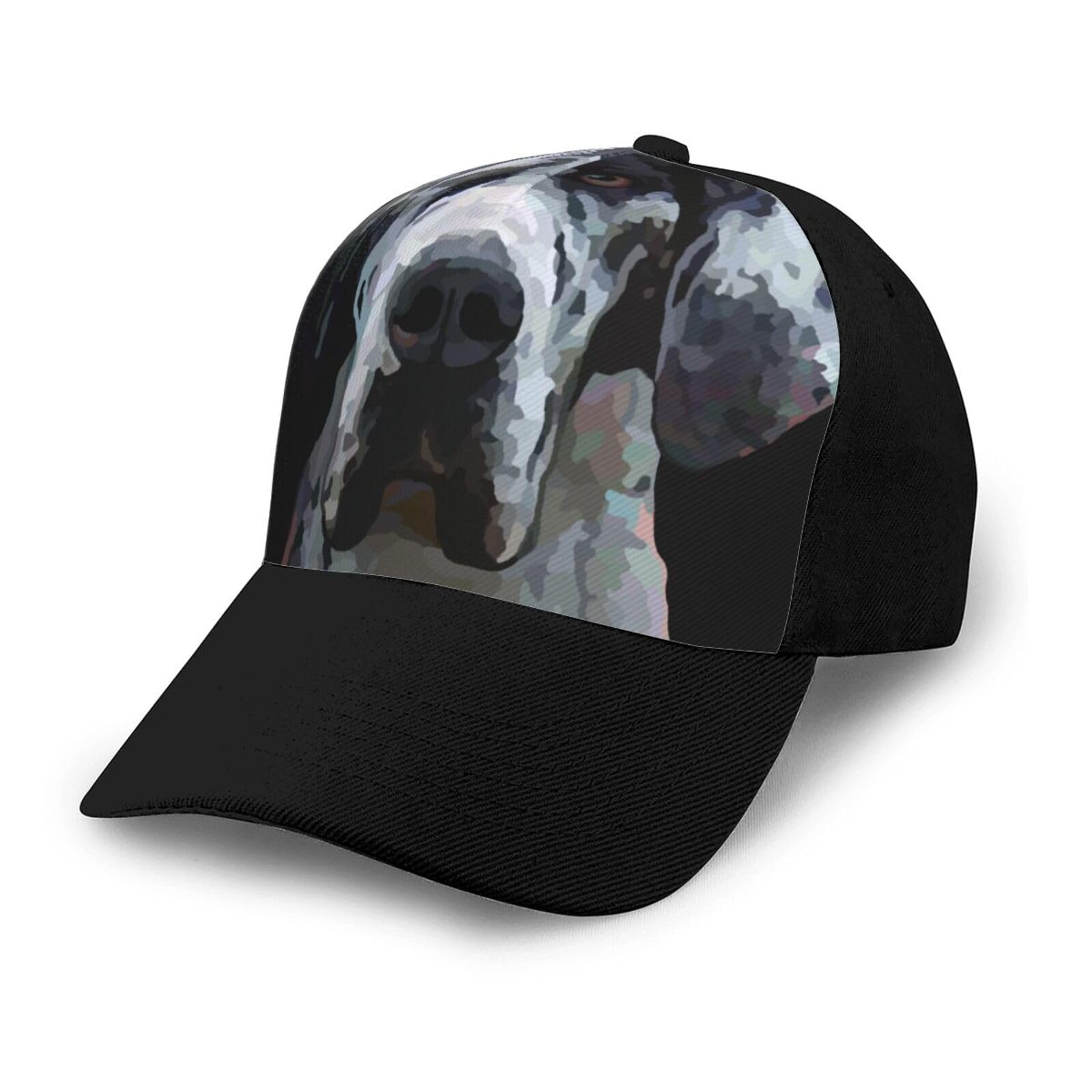 Poadnly Unisex As Picture Great Dane Dog Art,Adjustable Baseball Cap Classic Dad Hats Trucker Hats For