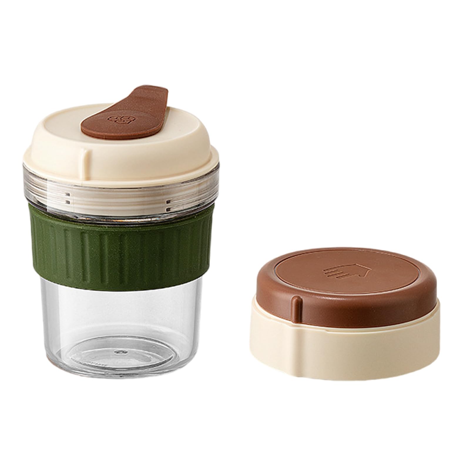 Nucelit Brews Flasks Built in Freezers Grids Two Wall Insulation Ergonomic Handle Outdoor Essential Beverage Cup Leak Proof Travels Coffee Tumblers with Ice Cubes Compartment