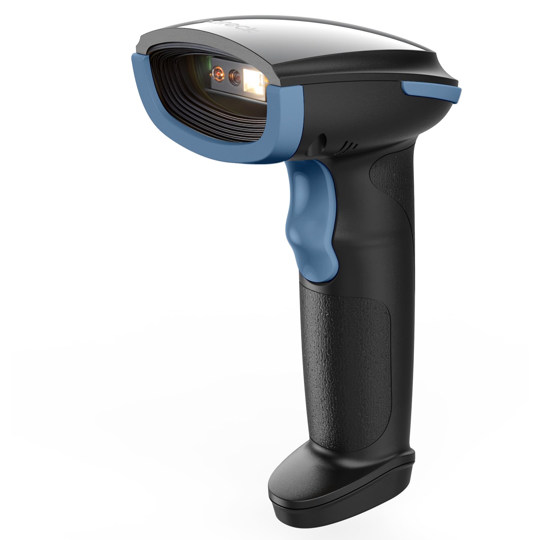 Inateck Lettore di Codici a Barre 1D 2D QR, Pistola Barcode Scanner Wireless, 2600mAh Batteria, Plug and Play per PC Computer Android iOS iPhone, BCST-23, Blu