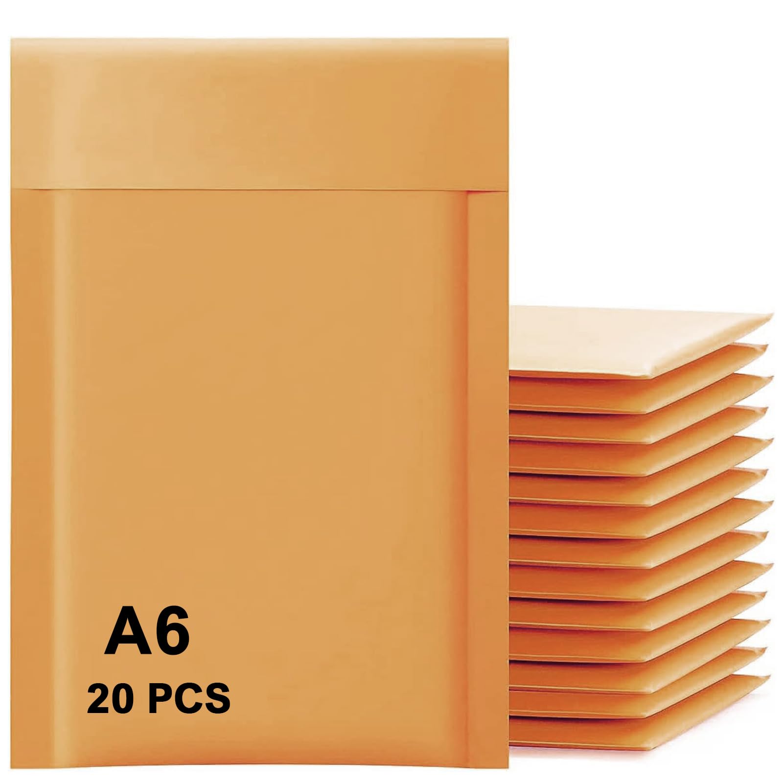 ZYBUX 50 Pieces Pack A5 Padded Envelopes - Gold Self Seal Bubble Envelopes - Lightweight Postal Wrap Bags For Parcel Shipping, Passport Packaging - View #9