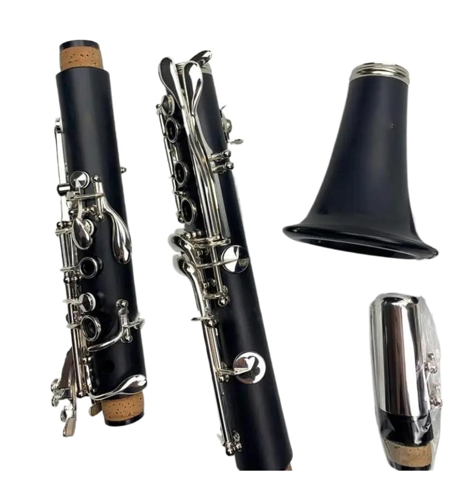 klarnet 17 klawiszy Bb klarnet bakelit B płaski instrument muzyczny z akcesoriami do futerału ustnik