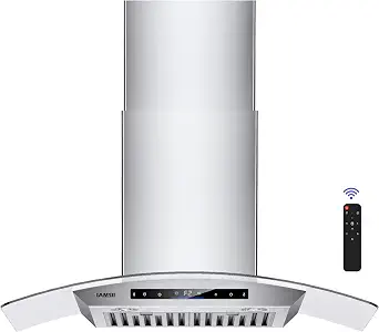 Wall Mount Range Hood 30 inch, 900 CFM Kitchen Vent with Gesture & Remote & Touch Control, Ducted Stainless Steel with Tempered Glass
