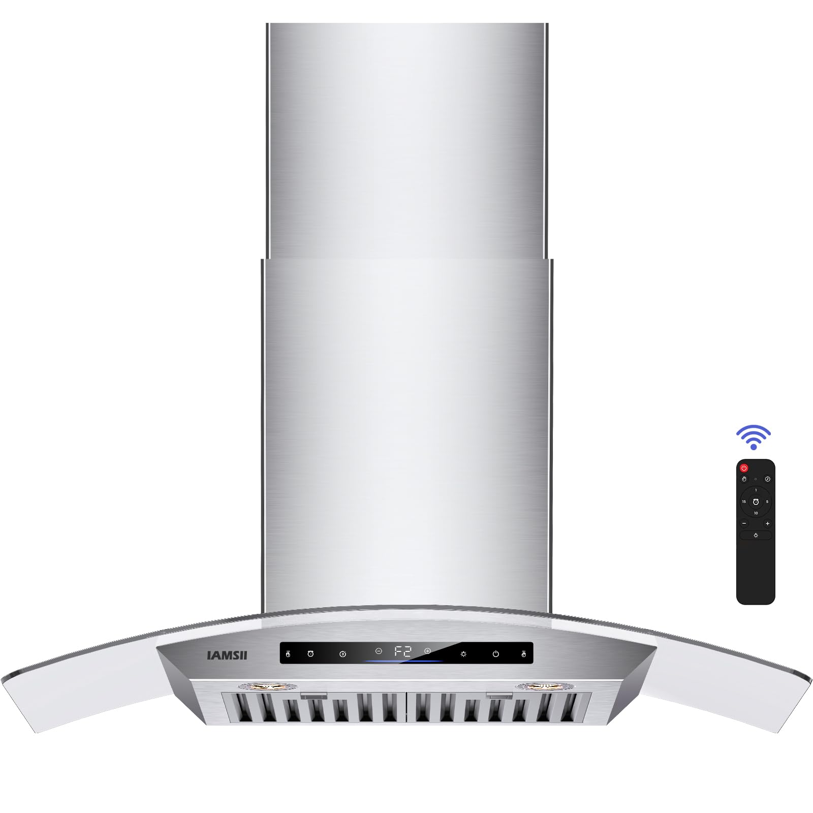 Iamsii 30 Inch Wall Mount Range Hood, 900 CFM