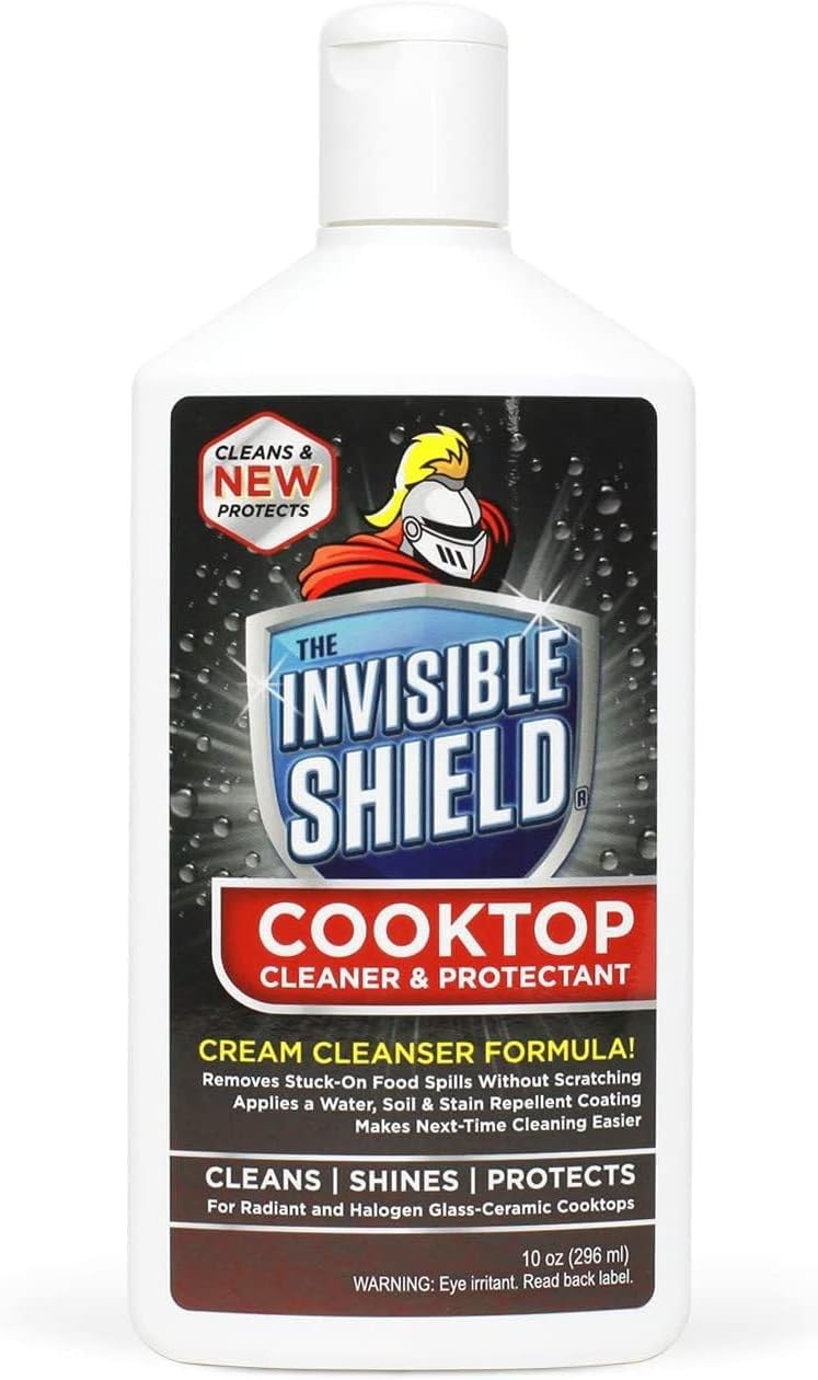 61176 Invisible Shield Cooktop Cleaner & Protectant – 10 oz, Safe for Glass, Ceramic, and Smooth Surfaces, Streak-Free Shine