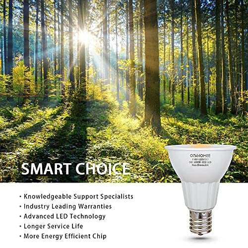 Otahomee E17 Led Light Bulb,E17 Intermediate Base Type R14 Reflector 5W(60W Equivalent) Bright Spotlight Bulb Used For Reading Lamp,Desk Lamp,Cabinet Lighting,Daylight White 6000K Non-Dimmable 1Pack #TOP7