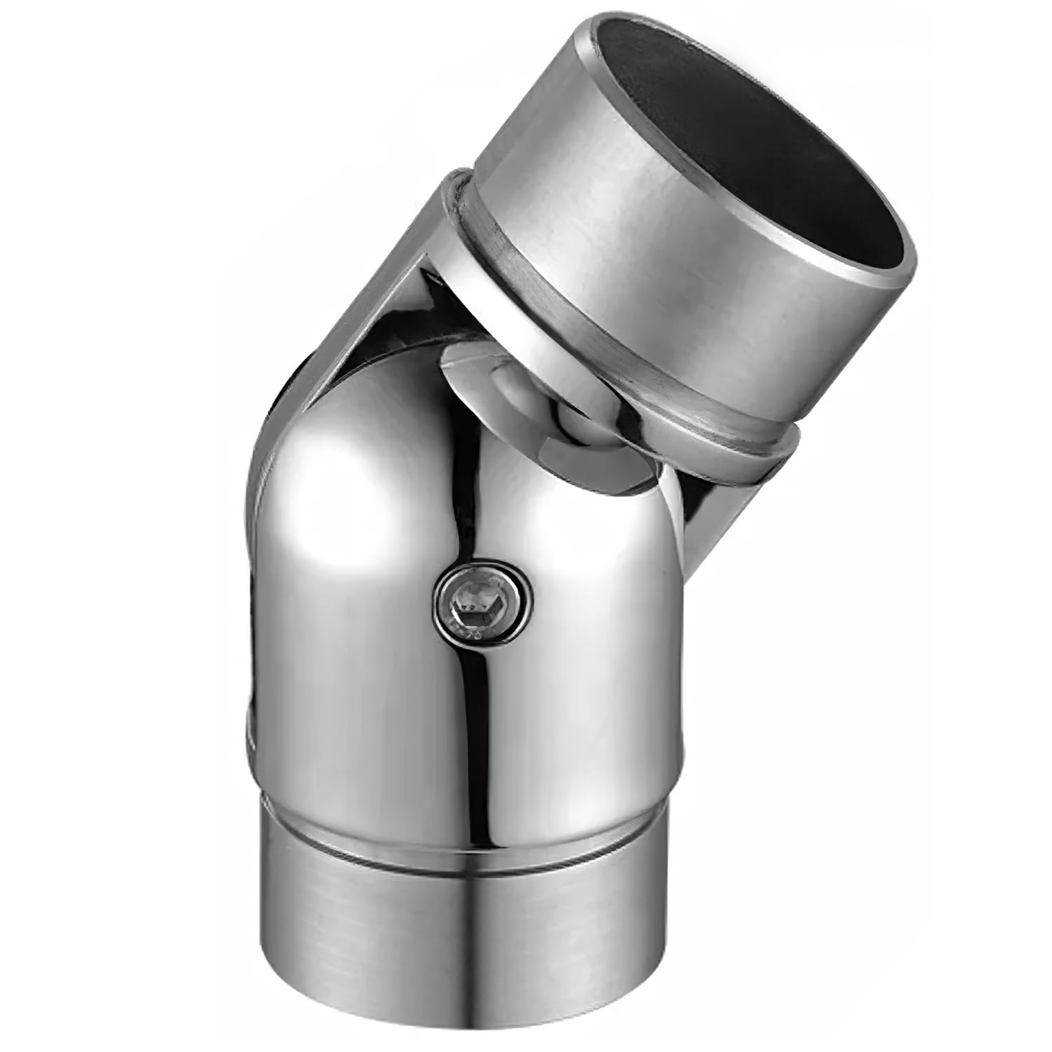 Łącznik do poręczy ze stali nierdzewnej, 42,4 mm Akcesoria do balustrad ze stali nierdzewnej z regulowanym kątem, złącze konfiguratora poręczy schodów, balkonu, na zewnątrz