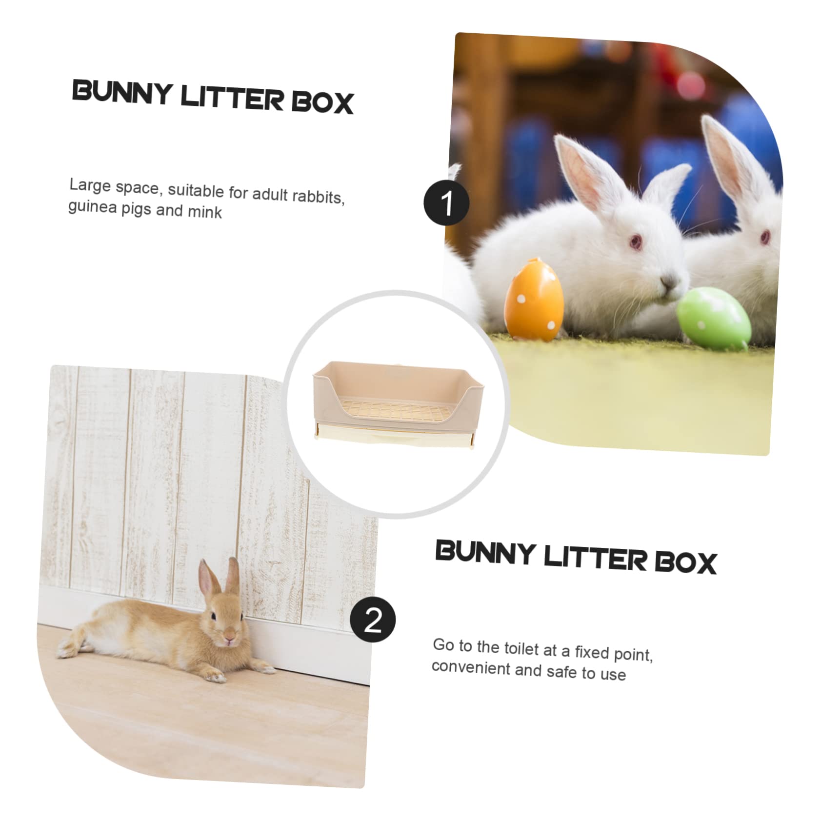 Kaninchen Toilette für Kleintiere Robust und rutschfest für Meerschweinchen Hamster und Chinchillas Einfache Handhabung und