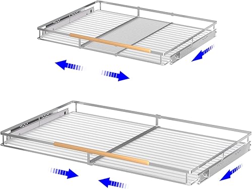 KIKIBRO Organizador de cajones extraíbles estantes de almacenamiento deslizantes expandibles resistente mejor uso de gabinetes debajo del fregadero