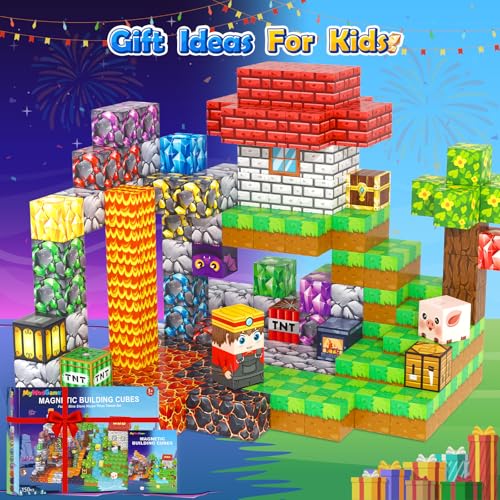 Image of 150PCS Magnetic Blocks Building Toys for 3+ Year Old Boys Girls, Kids Sensory Montessori Construction Toys Christmas Birthday Gifts