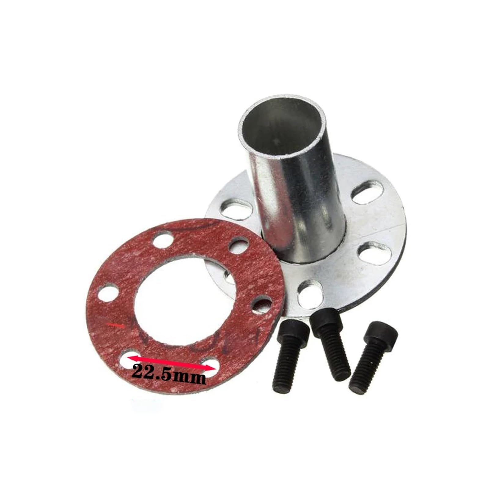 eindpijpen 20mm Układ wydechowy motocykla Tłumik rury do 2-suwowego motocykla 50-250CC Street Dirt Bike Rura tłumika(Silver)