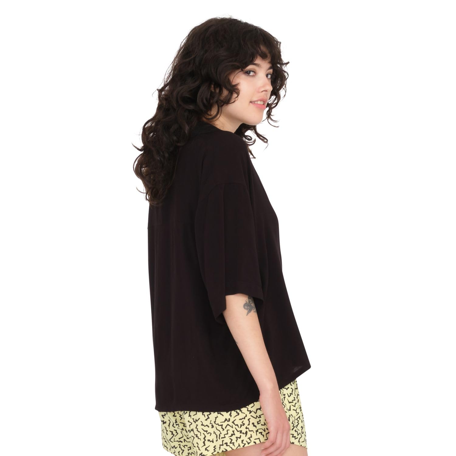 Volcom Servistone Black Damenhemd – Damen – Größe L – Schwarz