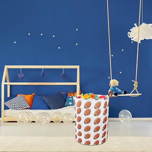 Miniatura 3 de CLOCOR Cesta de lavandería para niños, canasta impermeable para bebé, cestas de almacenamiento de fútbol para dormitorio de niños, cubo de