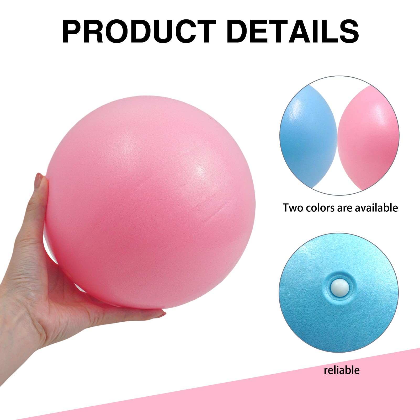 Lot De 2 Ballons De Pilates 25 Cm – Fitness, Yoga, Rééducation, Antidérapants, Légers Et Compacts – Idéaux Pour La Maison