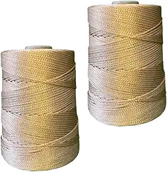 Kit 2 unidades Fio Nautico Rayontex crochê artesanato 500gr. 2,5/3mm Text 1200(BEGE)