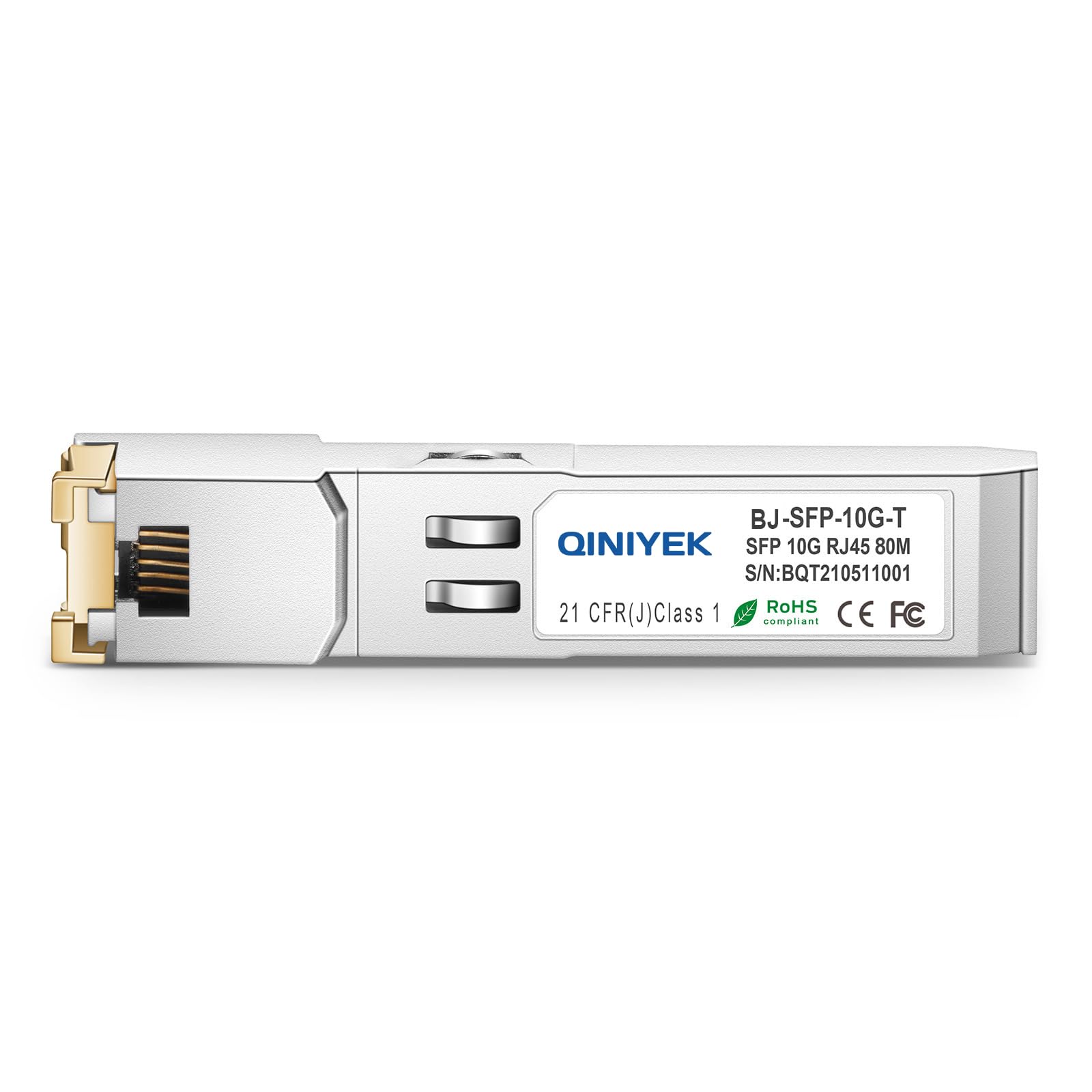 Moduł 10G SFP+ na RJ45, 80 metrów, Cat6a/Cat7/Cat8, 10GBase-T miedziany moduł SFP+ SFP+, kompatybilny z Cisco, Meraki, MikroTik, Ubiquiti, Unifi, Netgear, QNAP, D-Link i wielu innych