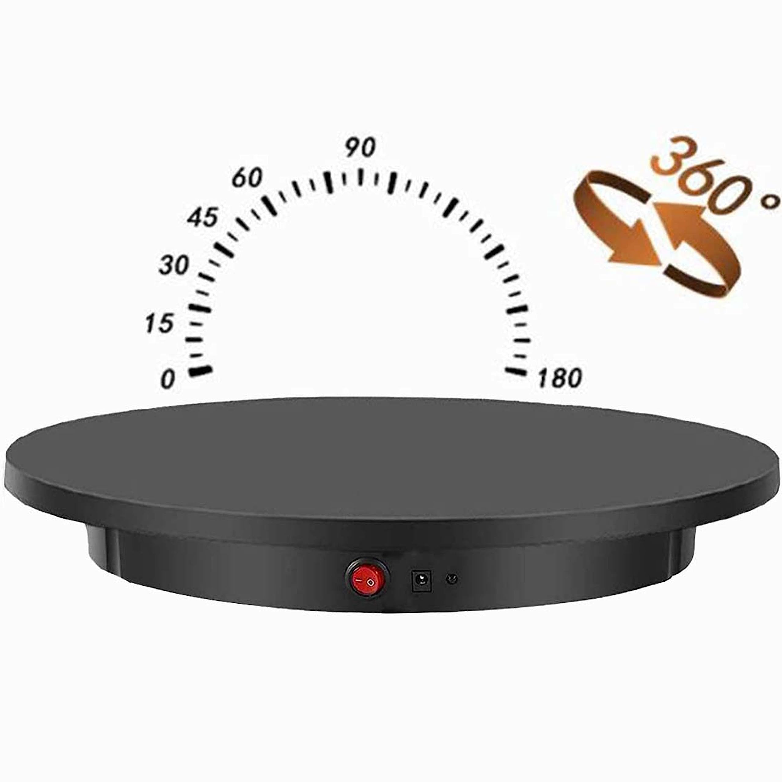 Plateau Tournant De Photographie électrique À 360 Degrés,Présentoir Rotatif Électrique 60cm/42cm,Plateau De Présentation Rotatif Automatique Parfaite pour Photographie,Vidéo,Black-60CM
