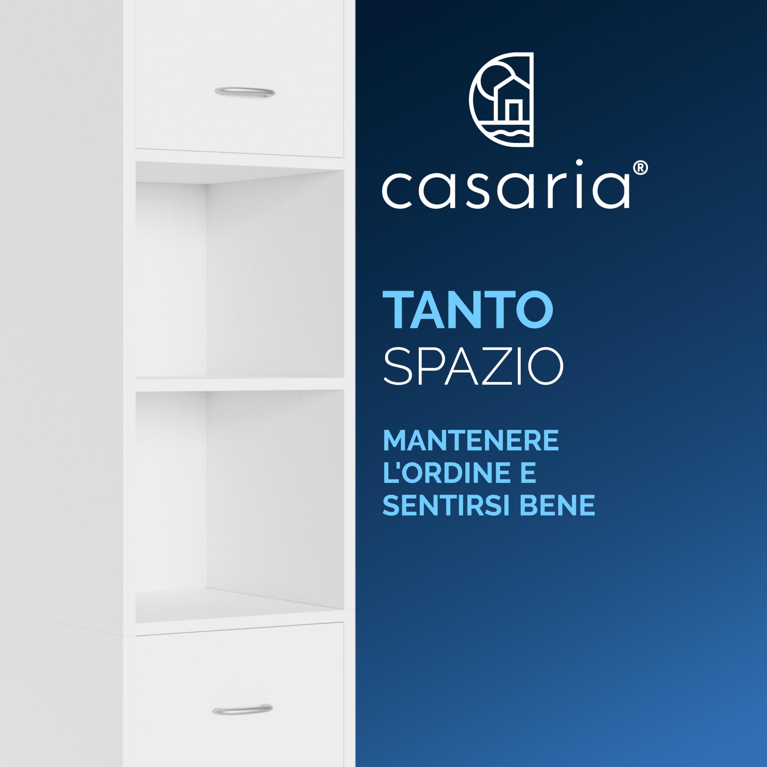 Casaria® Mobile Alto Bagno 6 Ripiani 180x30x30cm Armadio Salvaspazio Mobiletto Asciugamani Mobili a Colonna Arredo Bagno Mobiletti Salvaspazio
