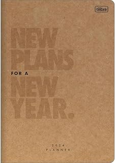 Tilibra - Planner Grampeado 17,8 x 25,4 cm Kraftwork 90 G 2024 - New Plans For a New Year