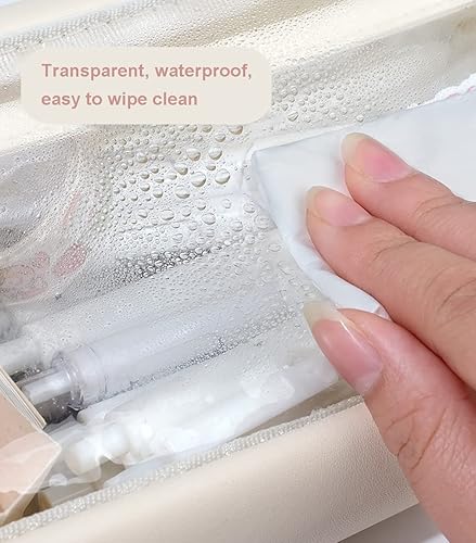 Miniatura 3 de Estuche para lápices con soporte para bolígrafos, organizador grande de almacenamiento para unisex, 1 unidad (azul)