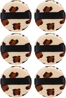 Homoyoyo 6pcs Large round Leopard Print Powde...