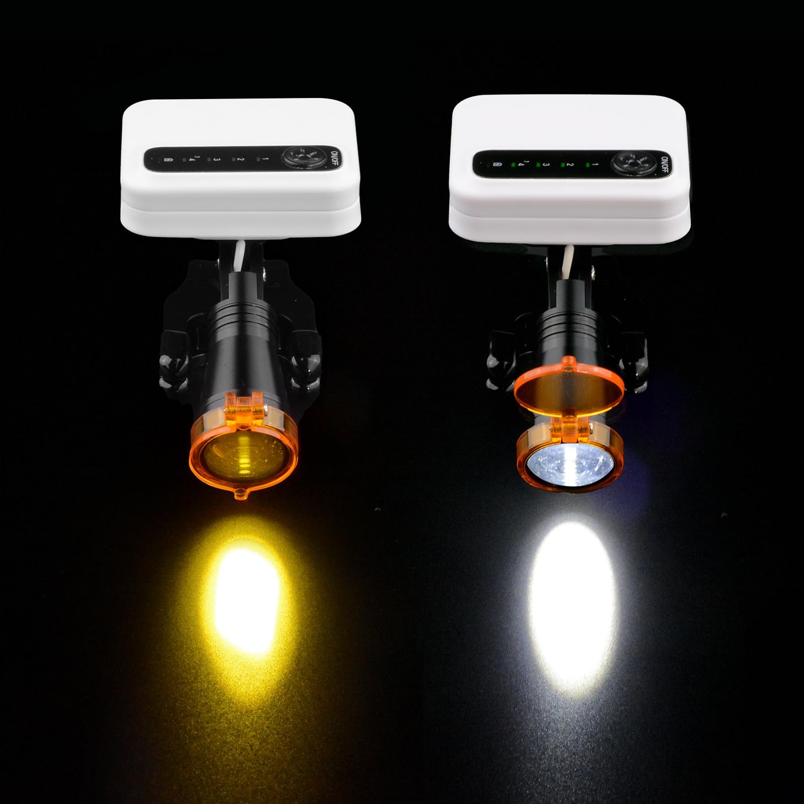 EustomA Lampe frontale sans fil LED 5 W avec 2 piles pour loupes grossissantes YF-015