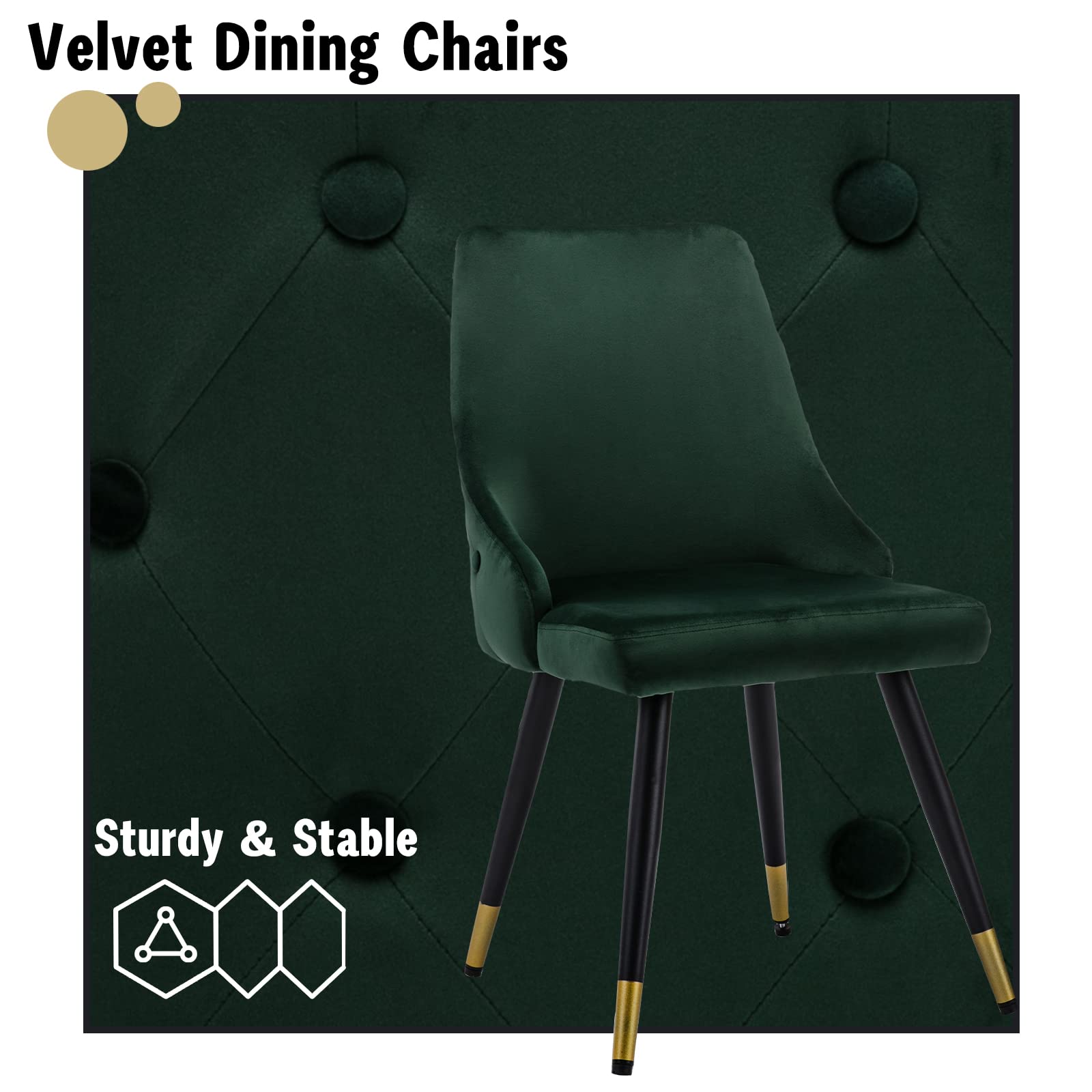 Set 6 Sedie Pieghevoli In Velluto E Metallo - Nero, Per Cucina, Sala, Ufficio - Foto 4