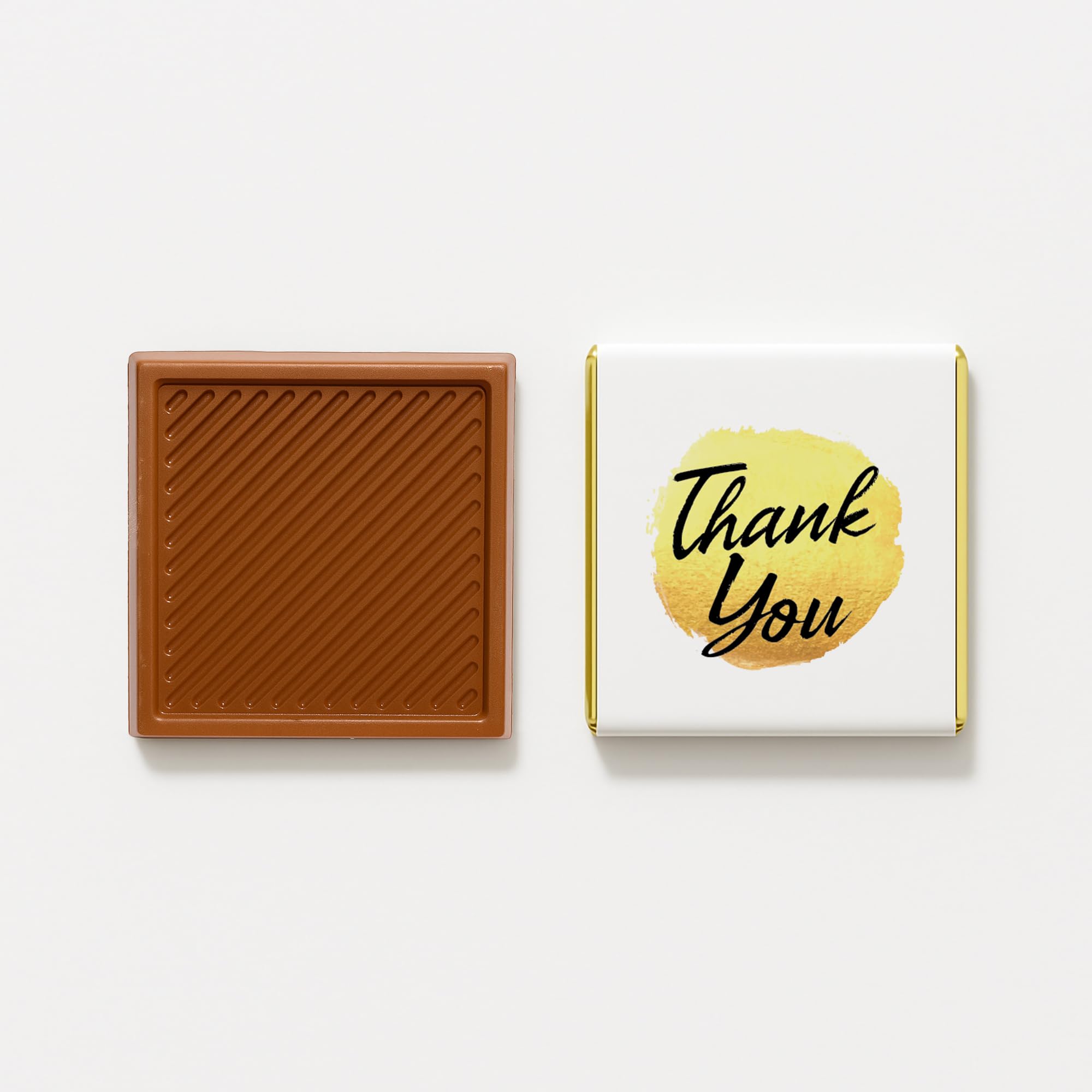50 cioccolatini con scritta "Thank You", eleganti dolcetti al latte e fondente per matrimoni, eventi, regali aziendali e occasioni speciali (design 3 - latte)
