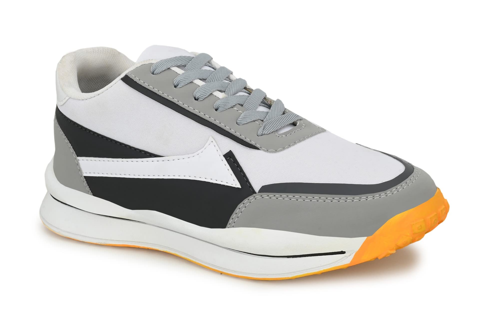 AFROJACK Mens Casual Shoes | Sneakers | Lace up | White Black | Lightweight Shoes m450 (B0BJ959HV3) Amazon Price History, Amazon Price Tracker