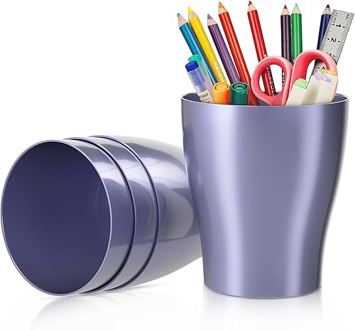 HEMOPLT Portalápices - Paquete de 4 soportes para lápices para escritorio, organizador de escritorio extra fuerte, organizador de suministros de