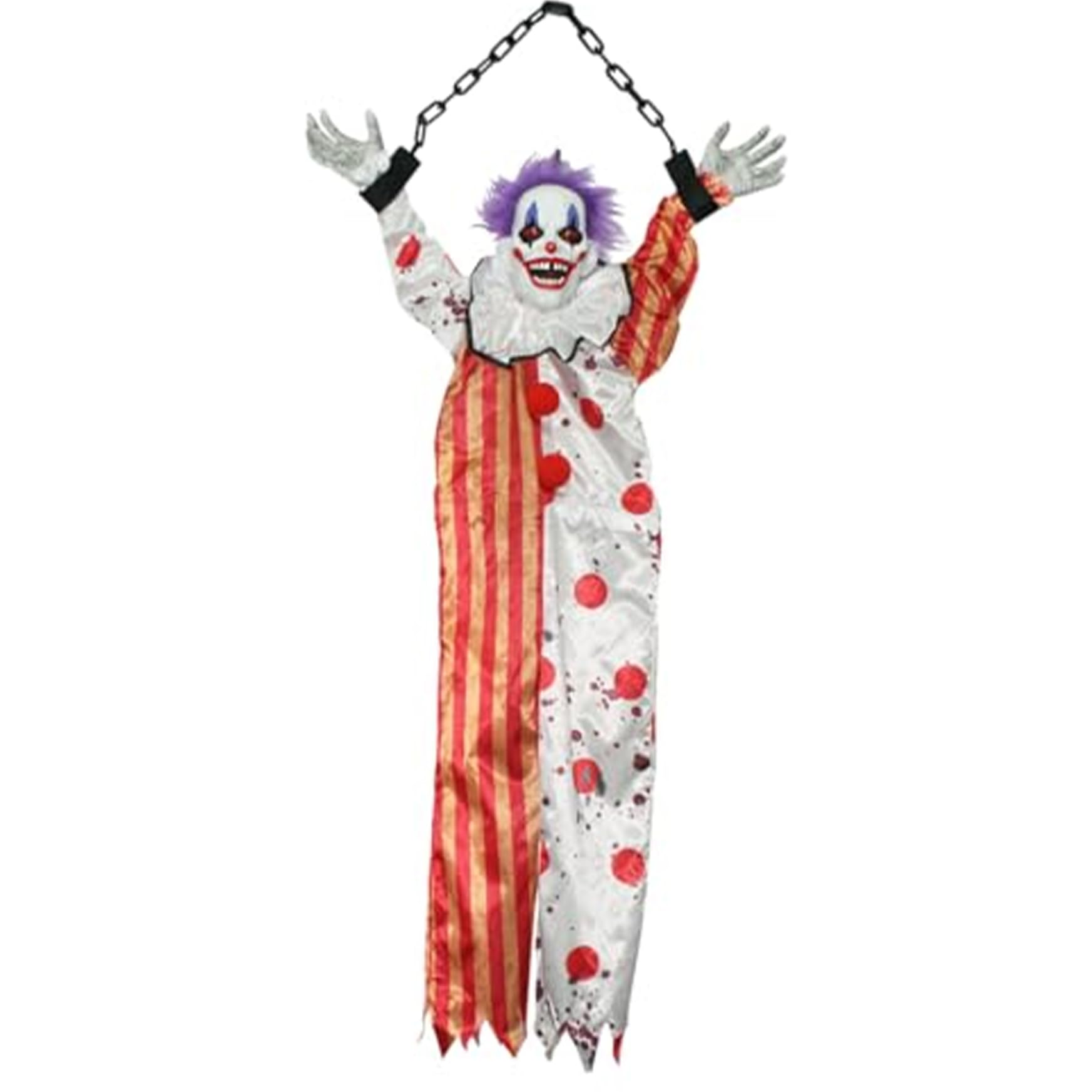 Halloween Clown Animatronique, Accessoire extérieur Effrayant activé par Le Son