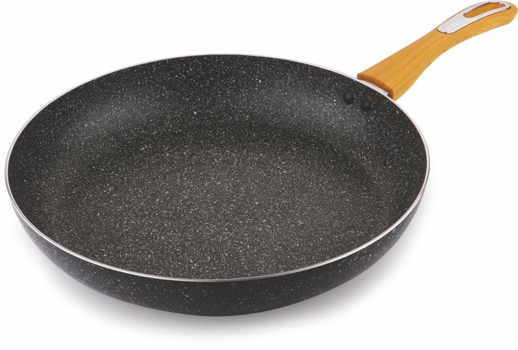 NovatoStar Frying Pan Non-Stick, Induction Fry Pan, Scratch Resistant 6+ Sizes (Wooden Handle, 26cm)