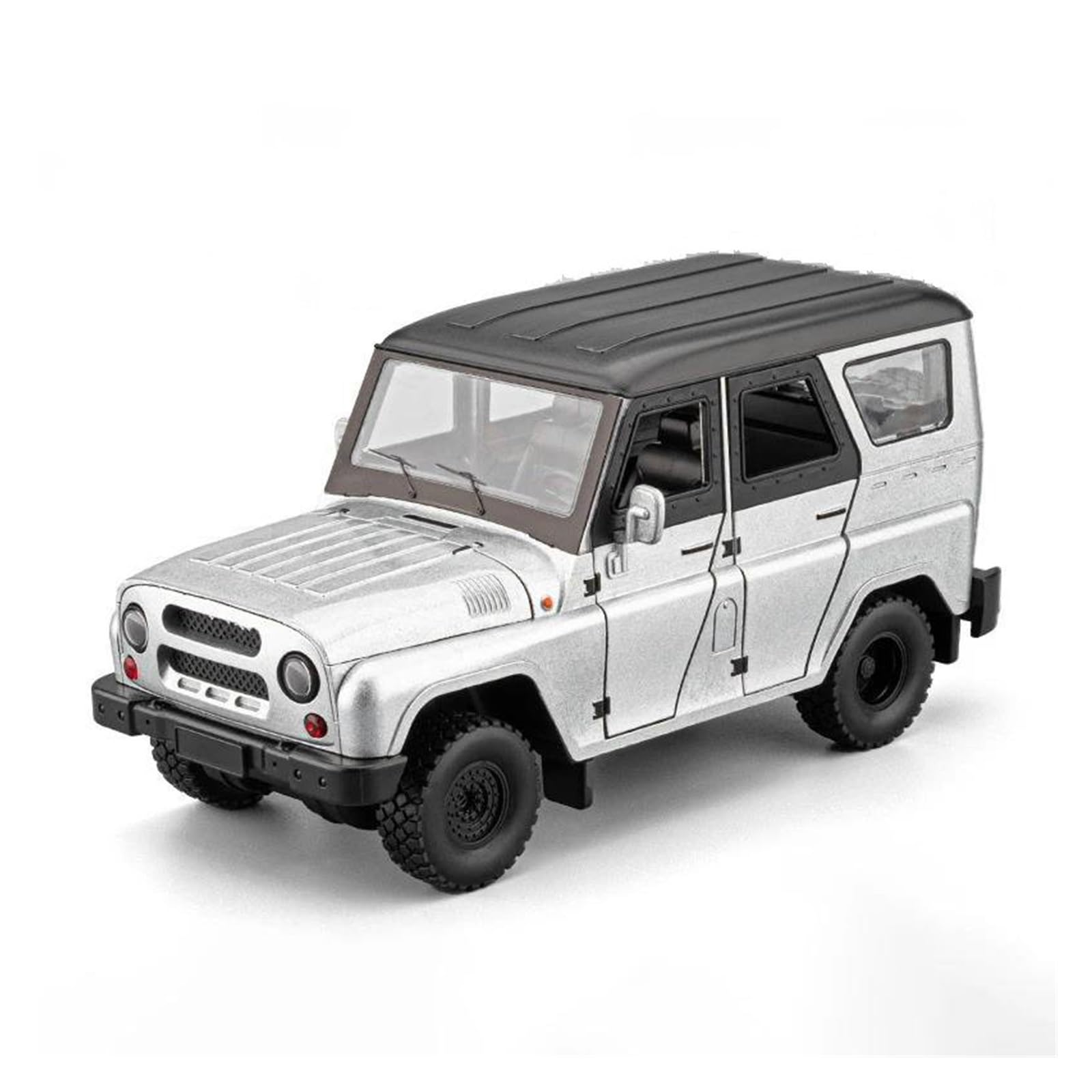 MOCALUX Scale Die-Cast Model Car 1:18 For UAZ For Hunter Alloy Model Diecasts Metal Vehicles(Silver)