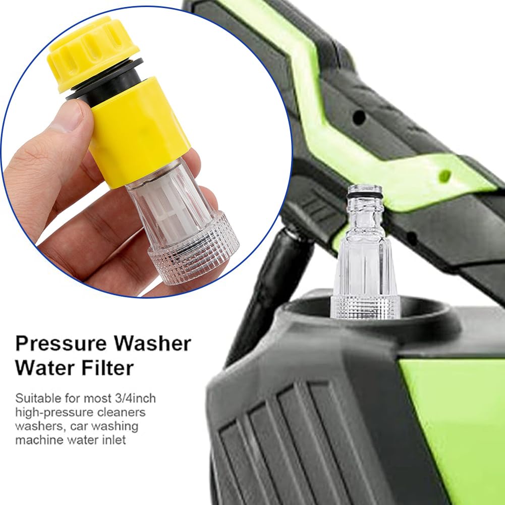 Filtro Acqua Per Idropulitrice 3/4 Pollice - Set Con 5 Filtri E 3 Adattatori, Perfetto Per Giardino E Pompe - Foto 5