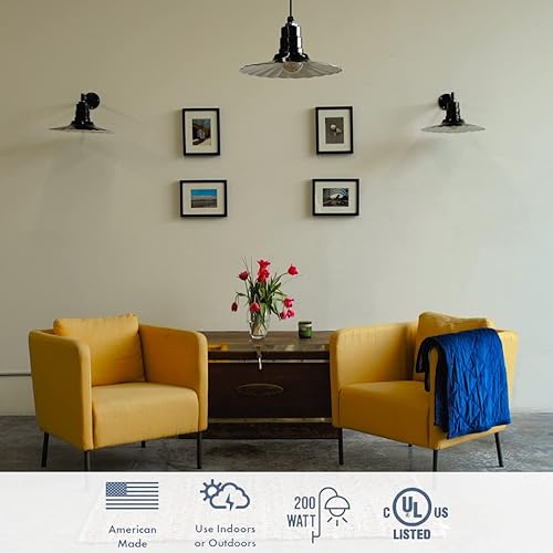 Miniatura 4 de Steel Lighting Co. Highland Park - Luz de granero  Montada en la pared al aire libre  Onda radial de 16 pulgadas  Brazo recto de 11 pulgadas  Estilo