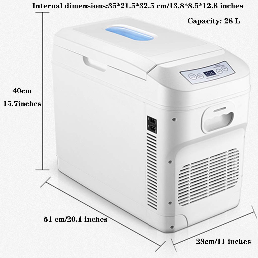 Coche Refrigerador Mini Congelador Pequeño,silencioso Y De Gran Capacidad De 28L,refrigerador De Automóvil para Refrigeración Y Calefacción De Automóviles Domésticos,12V 24V 220V