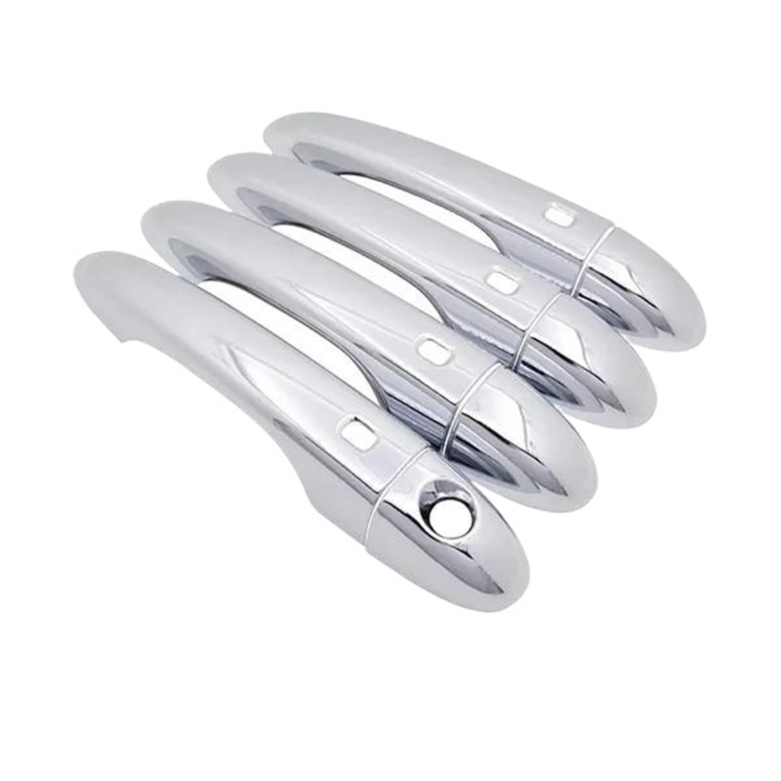 Lzbzhb 4Handle 4 Buttons Car Exterior Outsidedoor Handle For Chrysler For 200 200C Mk2 2015 2016 2017 Luxurious Chrome For Smart Door Handle Cover Car Exterior Accessories Corate Stickers(4Handle 4 Buttons)