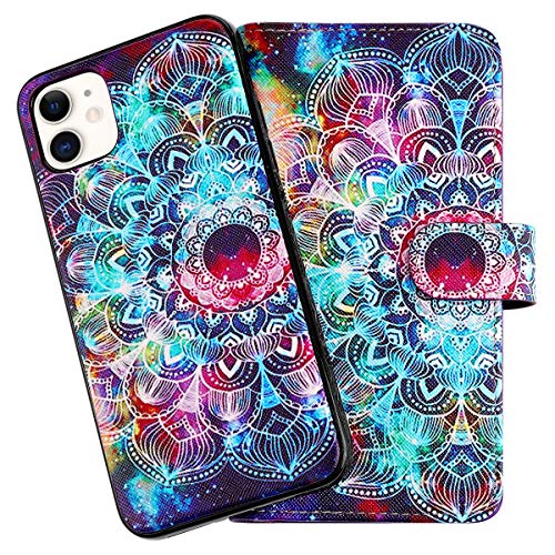 Vofolen 2-In-1 Case For Iphone 11 Case Wallet Credit Card Holder Id Slot Detachable Hybrid Protective Slim Hard Shell Magnetic Pu Leather Folio Pocket Flip Cover For Iphone 11 6.1 Inch (Mandala) #TOP2