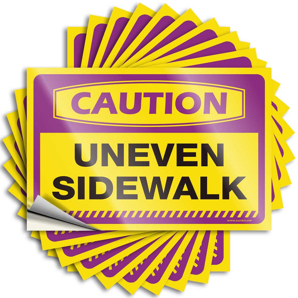 Cottage Stone Quote - Caution Uneven Sidewalk Helmet Waterproof Vinyl Sticker(8X12CM)