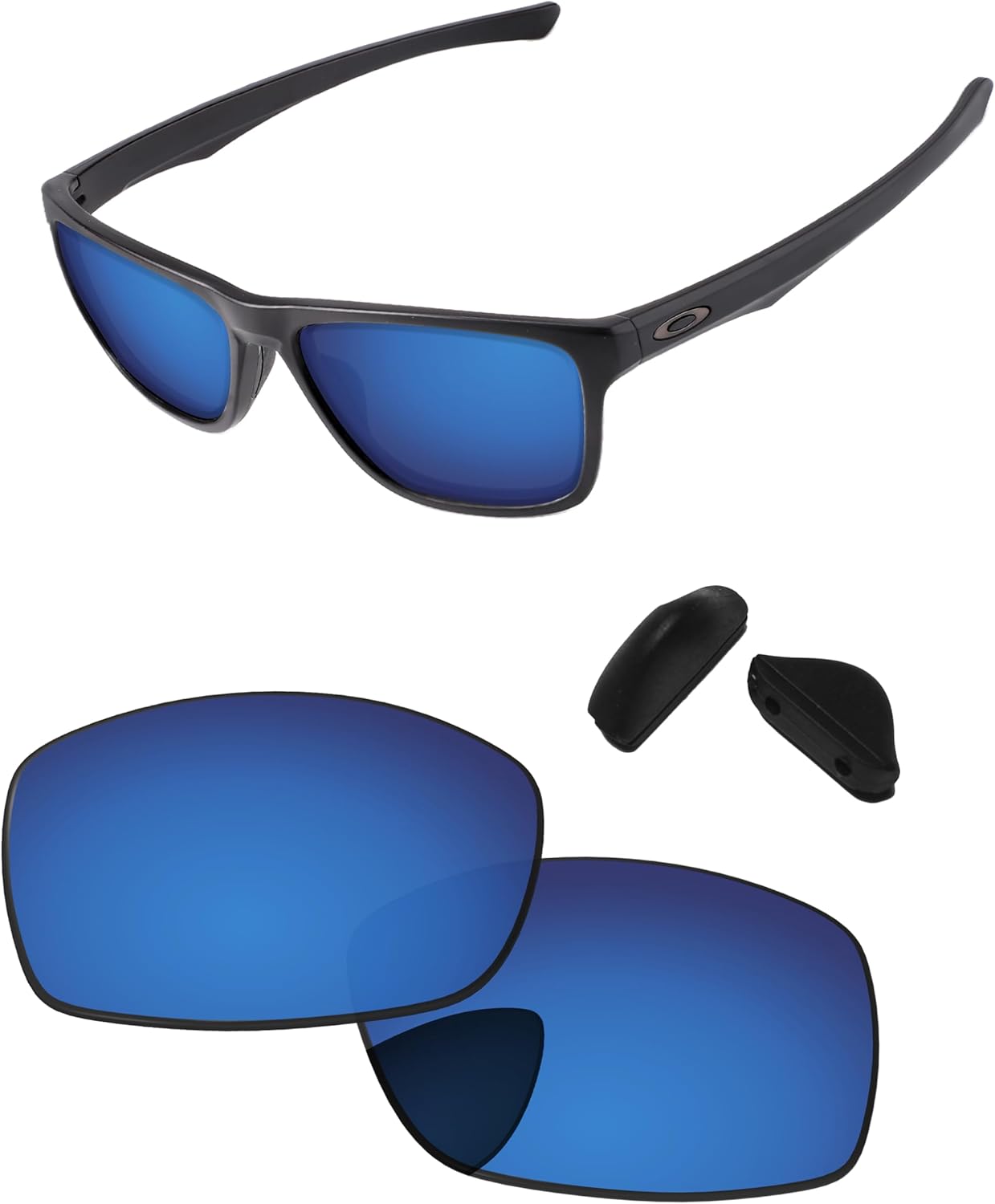 Replacement Lenses & Nose Pieces for Oakley Holston OO9334 Sunglass - Precision Fit, UV Block & Impact Resistant
