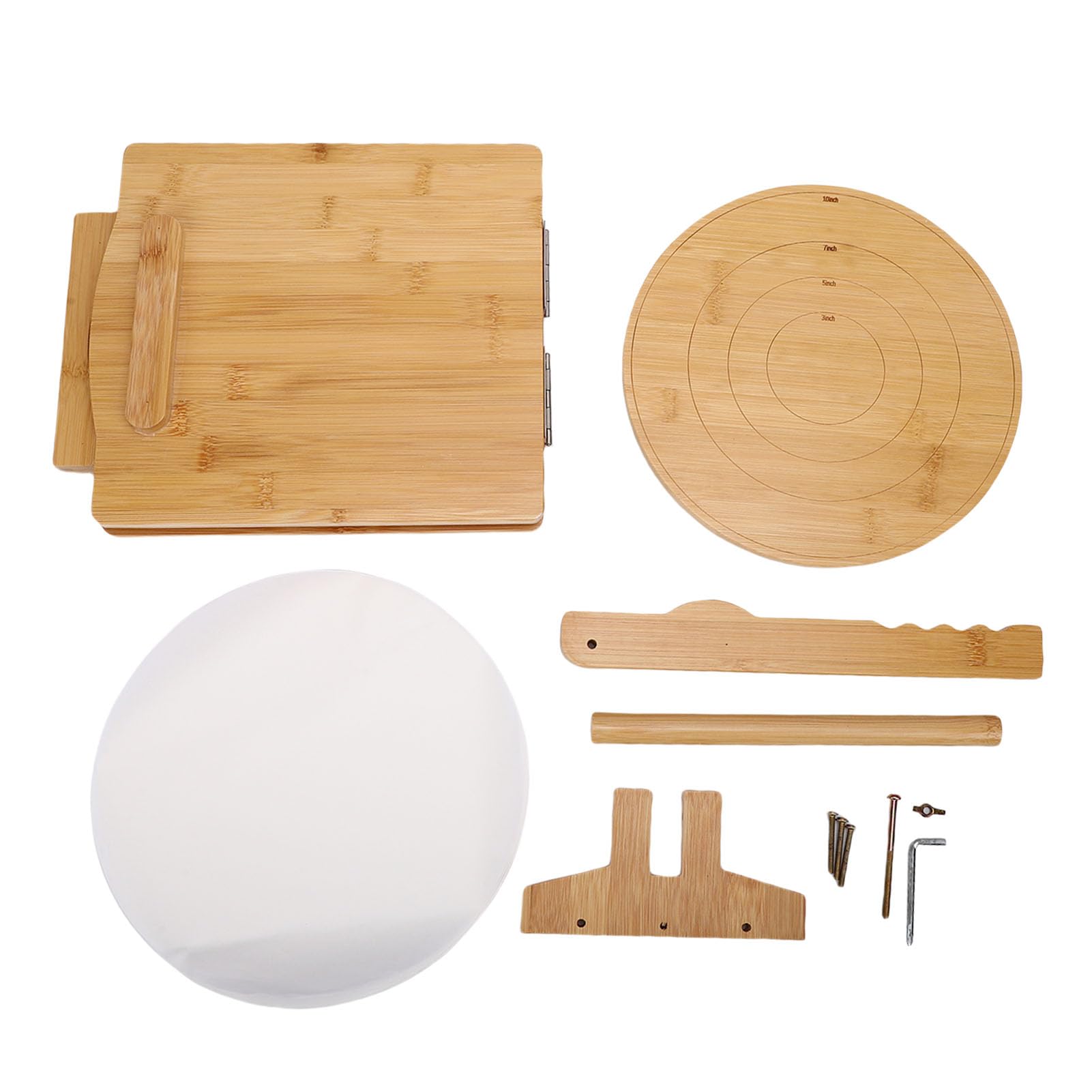 GOWENIC Sicherer und Ergonomischer Tortilla-Presser aus Holz für die Sichere und Bequeme Herstellung von Tortillas, Ideal für Links- und Rechtshänder