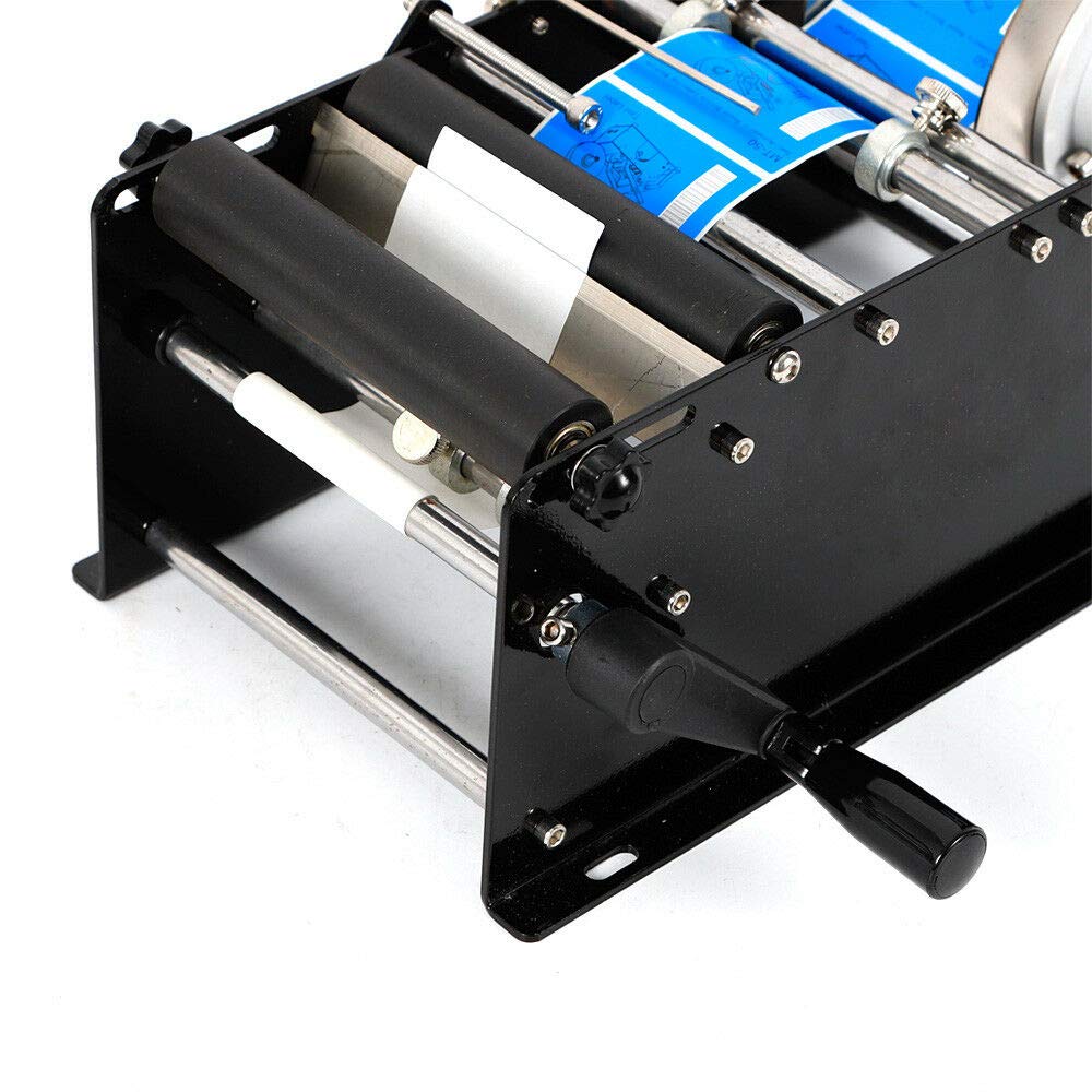 Etichettatrice manuale per bottiglie rotonde, etichettatrice per bottiglie regolabile MT-30 30 volte/min, per bottiglie rotonde su industrie alimentari, chimiche, cosmetiche, mediche